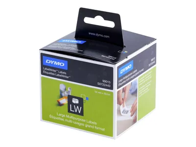 Obrázek produktu pro DYMO LW velké multifunkční štítky, bílý papír, 70x54mm, Bílá, Samolepicí štítek, Papír, Permanentní, LabelWriter, 5,4 cm