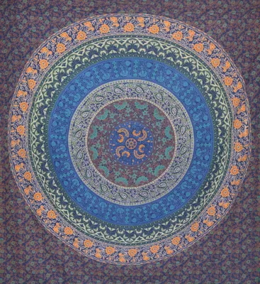 Produktbild von Orientalhaus Indische Batik Mandala Tagesdecke Ethno Boho
