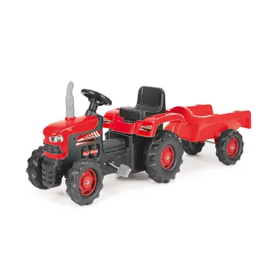 Produktbild von Siva Farmer Traktor mit Anhänger rot Kindertraktor zum Treten