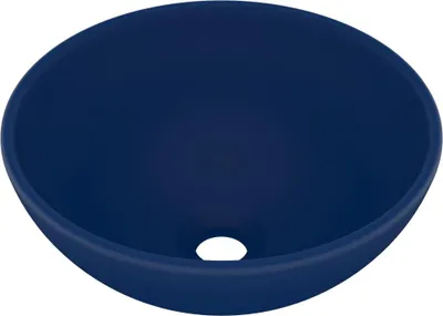 Obrázek produktu pro vidaXL umyvadlo kulaté matné tmavě modré 32,5x14 cm Keramika