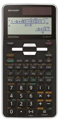 Image de SHARP ELW531TG-WH Calculatrice scolaire - énergie solaire, 4 lignes, écran matriciel, noir/blanc