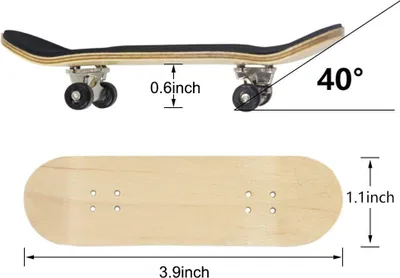 Image de Mini Poignée Professionnelle Doigt Skateboard érable Bois Bricolage Assemblage Skate Boarding Jouet Cadeau de Noël Pour Enfants