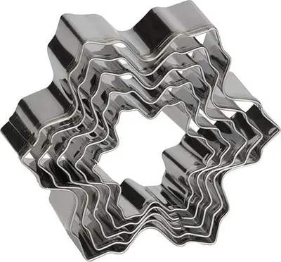 Produktbild von Patisse Ausstechformen - Ausstecher Set Schneeflocke Weihnachten in Edelstahl 5tlg. - 02016