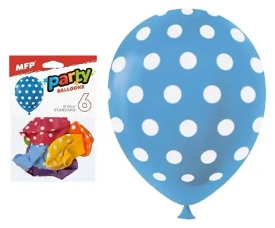 Produktbild von Balony dmuchane w kropki 30 cm 6 sztuk