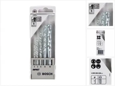 Produktbild von Bosch 5 tlg. Steinbohrer Set Impact 4 - 10 mm ( 1609200228 )