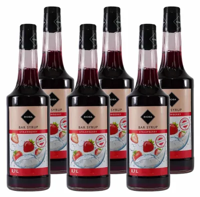 Produktbild von Rioba Strawberry (Erdbeer) Syrup (6 x 0,7L)