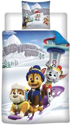 Obrázok produktu pre Obliečka na prikrývku Paw Patrol - 140 x 200 cm - 65 x 65 cm - 100% flanel