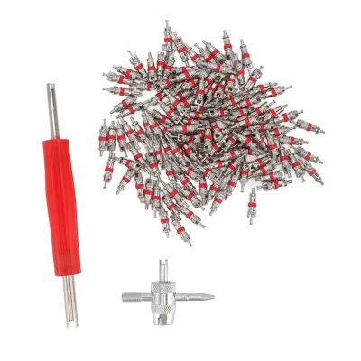 Imagen del producto de Extractor de válvulas dobles, herramienta de 4 vías para la reparación y el desmontaje de insertos de válvulas en automóviles, camiones, SUV, bicicletas y vehículos todo terreno