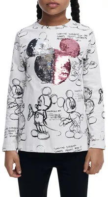 Produktbild von Desigual TS_Mickey Sequins, 1000 White, 3/4