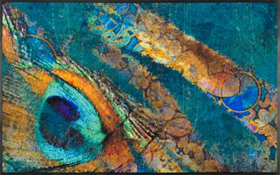 Obrázek produktu pro Wash+Dry runner protiprachová rohož omyvatelná Exotic Pavo 75 x 120 cm Clean-off mat
