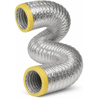 Produktbild von Isoliert Geräuschdämmender Abluftschlauch 80 mm, 4-schichtig, feuerfest, formstabil mit Drahtspirale