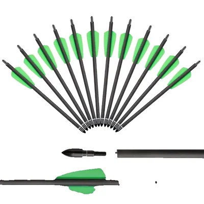 Produktbild von Armbrustpfeil, langlebiges Kohlenstoffmaterial, 19 cm Länge, 48 Stück