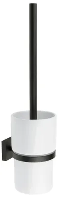 Produktbild von Smedbo HOUSE - WC-Bürste mit Behälter, Schwarz/Porzellan RB333P