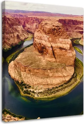 Produktbild von Leinwandbild grand canyon felsen berge landschaft 80x120 cm Feeby beige wandbild bereit zum aufhängen