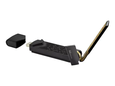 Produktbild von ASUS USB-AX56, Kabellos, USB, WLAN, 1775 Mbit/s, Schwarz, Gold