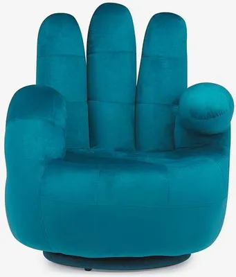 Produktbild von CATCHY Drehsessel aus Velours - Blau