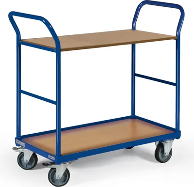 Produktbild von Bako Logistiksysteme Etagenwagen F250 mit 2 Schiebegriffen und 2 Ladeflächen 850x500mm ohne Bordkante