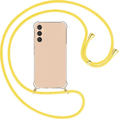 Produktbild von Handykette Backcover-Schutzhülle mit Band (Metall goldfarben) für Samsung Galaxy A34 5G - gelb