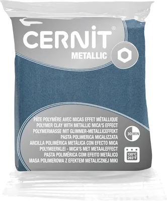 Produktbild von Cernit Polymer Clay Metallic Polymer-Ton Steel 56 g