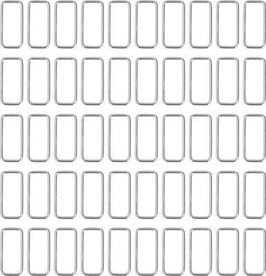 Immagine prodotto di 50pcs anelli metallici durevole ferro rettangolo fibbia per cintura fai da te borsa hardware abbigliamento decorazione3x38x15mm