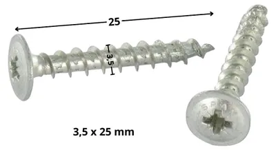 Immagine prodotto di SPAX® 0281010350252 SPAX® Universalschrauben Z2 Rückwandkopf WIROX 0281010350252 3,5 mm x 25 mm, 2000 St.