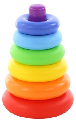 Image de Anneau de couleur Pyramide, 7 pièces