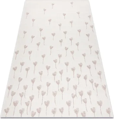 Zdjęcie produktu dla Dywan SZNURKOWY SIZAL FLAT 48779/526 Kwiatuszki krem róż beżowy 160x230 cm