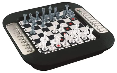 Produktbild von Elektronisches Schachspiel Schachcomputer - 64 Schwierigkeitsstufen - Schwarz/Grau - Mit Licht- und Soundeffekten