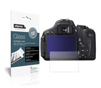 Produktbild von 2x Schutzfolie für Canon EOS 750D matt - Anti-Shock 9H Folie dipos Glass Kunststoffglas