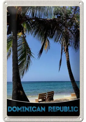 Produktbild von Blechschild Reise 20x30cm Dominikanische Republik Strand