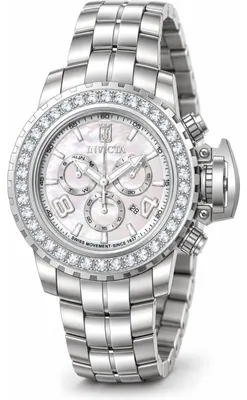 Immagine prodotto di Invicta Jason Taylor 51323 Orologio da uomo - Movimento al quarzo - Acciaio inossidabile con quadrante in madreperla - 58 mm - Con 45 diamanti sintetici