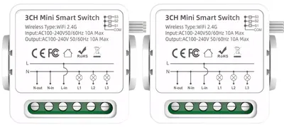 WLAN-Relais-Schaltmodul, 3 Kanäle, Smart Home, App-Steuerung