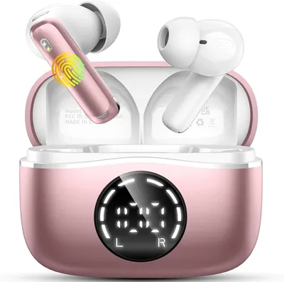 Produktbild von Bluetooth Kopfhörer In Ear Kabellos 5.4, Sport Ohrhörer mit 4 Mikrofon, ENC Lärmreduzierung, 48 Std Spielzeit,LED-Anzeige,Tiefer Bass,IPX7 wasserdicht