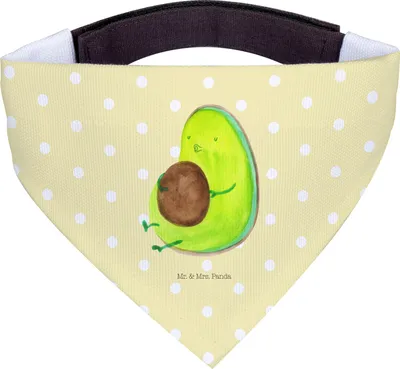 Produktbild von Mr. & Mrs. Panda Dreieckstuch Avocado Pfeifen - Gelb Pastell - Geschenk, Schwanger, Hunde Halstuch, Bandana, Ernährung, Hals Tuch, Hundeschal, Für, Abnehmen