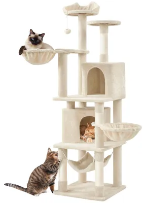 Produktbild von Katzenkratzbaum Deckenhoch 175 cm mit Plattformen und Hängematte