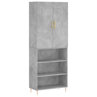Produktbild von Highboard Betongrau 69,5x34x180 cm Holzwerkstoff