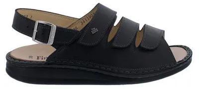 Produktbild von Finn Comfort Sandale Sylt 2509-676393, Glattleder, Schwarz, Fußbett zum Wechseln 38
