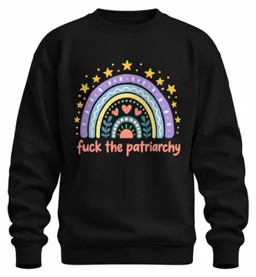 Imagen del producto de Sudadera con estampado "Que se joda el patriarcado", estilo bohemio, diseño llamativo, con un toque de sarcasmo, color , talla 3XL