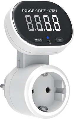 Zdjęcie produktu dla Miernik zużycia energii elektrycznej z obrotowym wyświetlaczem i podświetleniem - maksymalna moc 3680W