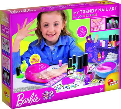 Zdjęcie produktu dla Lisciani 102747 - Barbie - Trendy Nail Art Lakier do paznokci Moda DIY Suszarka do paznokci
