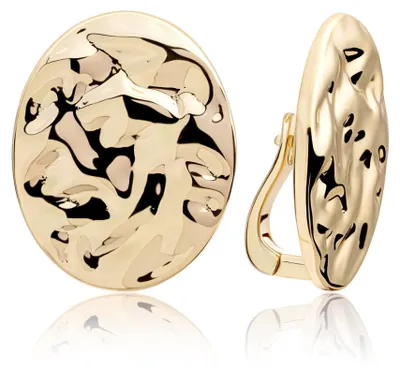 Image de Boucles d'oreilles ovales dorées EAG26