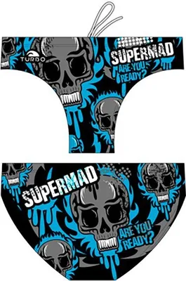 Produktbild von Turbo Supermad Badeslip Blau,Schwarz S Mann Blau,Schwarz S