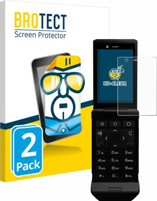 Produktbild von 2x Für Caterpillar Cat S22 Flip Schutzfolie BROTECT Displayschutz Display Schutz Folie Klar Transparent
