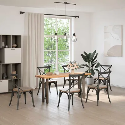 Image de vidaXL Pieds de table console acier naturel 2 pcs. 38x(72-73) cm acier