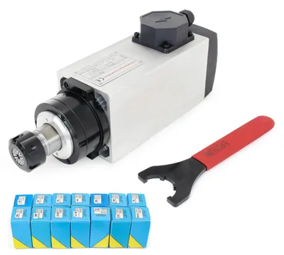 Produktbild von Spindelmotor, 4 kW Leistung, luftgekühlte Bauweise, Mit ER25 Spannzange