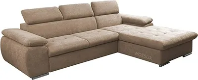 Produktbild von Ecksofa mit Schlaffunktion und Bettkasten, Couch für Wohnzimmer, Schlafsofa Sofagarnitur Sofa Eckcouch L-Form Wohnlandschaft mit Bettfunktion NILUX (Eckosfa NILUX  Beige) 284 x 196 x 78 cm, Rechts Ottomane