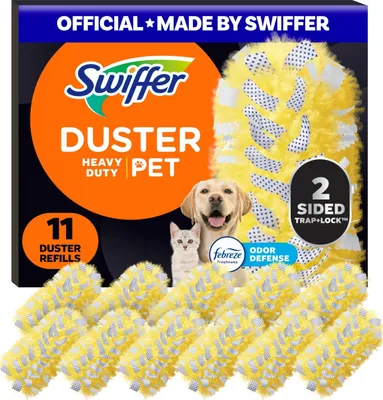 Productafbeelding van Swiffer 360 Stofdoekjes, geschikt voor diverse oppervlakken, voor huisdieren, met Febreze geurbeheer, 11 stuks