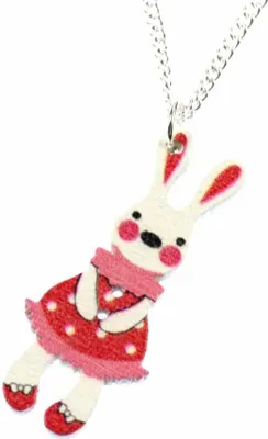 Produktbild von Osterhase Ostern Halskette Kette 45cm Miniblings Osterhäschchen Hase Häschchen rot
