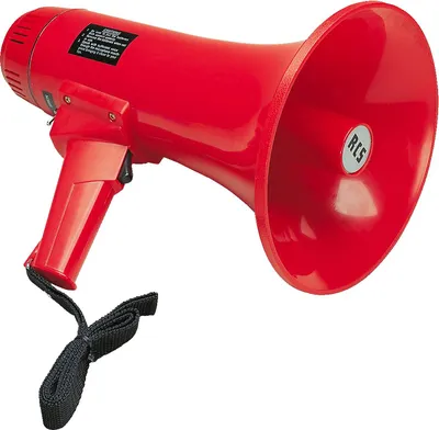 Produktbild von Megaphon mit Sirenenfunktion, 500m Reichweite, 12W, 32x19x19 cm