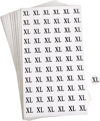 Produktbild von VBS XXL Konfektionsgröße Aufkleber Set 3960 Stück 1.4 cm Durchmesser Konfektionsgröße XL
